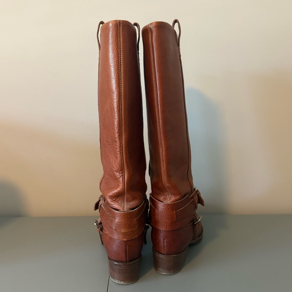 Ralph Lauren Collection Purple Label Brown Leather Riding Boots Women’s 8 Italy - Picture 5 of 8